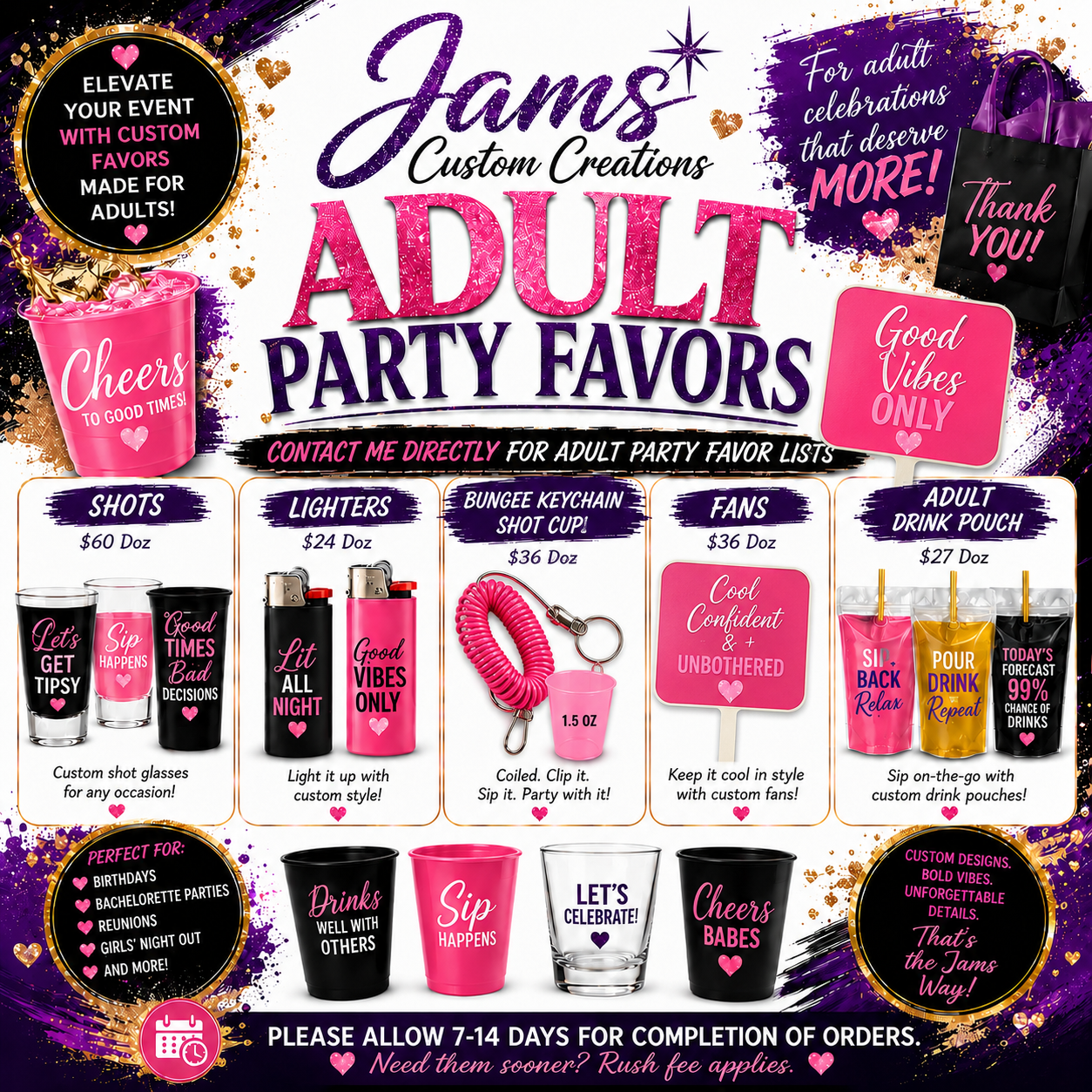 Custom Adult Party Favors